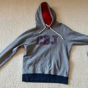 HOMAGE Columbus Blue Jackets Gray Hoodie with Red Interior